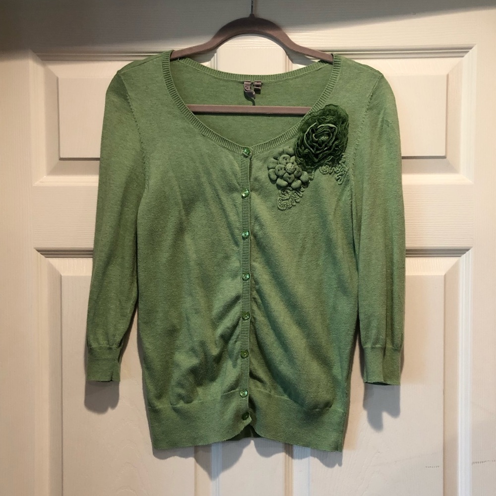 Caslon Flowered Cardigan